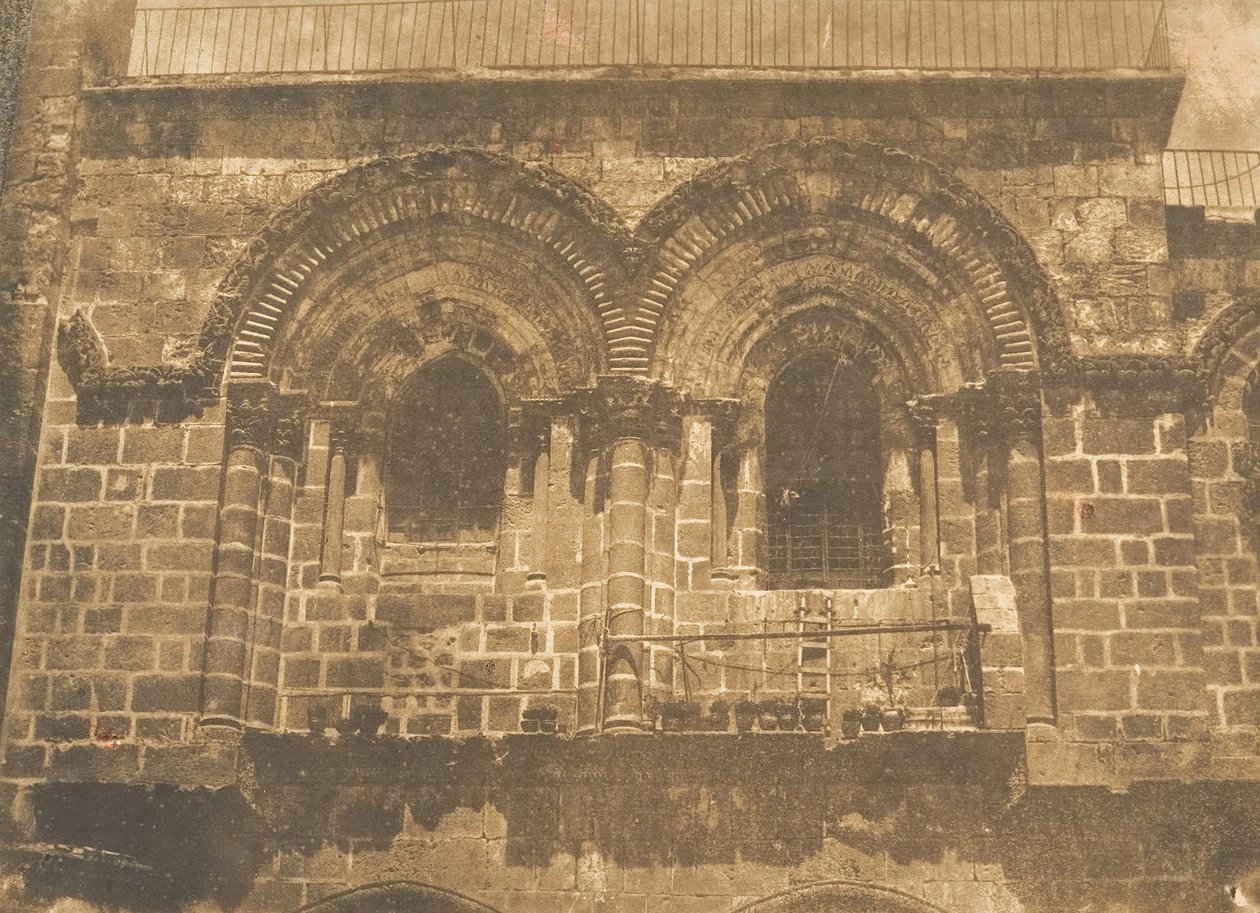 Facciata della Chiesa del Santo Sepolcro, a Gerusalemme No. 2 parte superiore da Maxime Du Camp