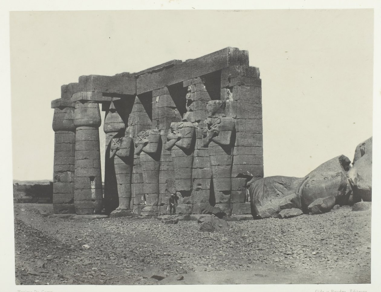 Gournah, Peristilio della Tomba di Osymandias Ramesseum Occidentale, Tebe da Maxime Du Camp