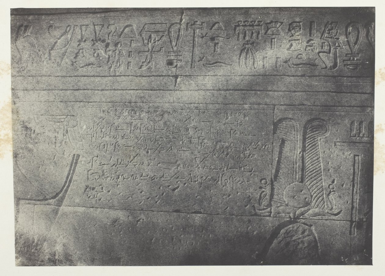 Grande Tempio di Iside a Philoe, iscrizione demotica; Nubia, lastra 76 dall