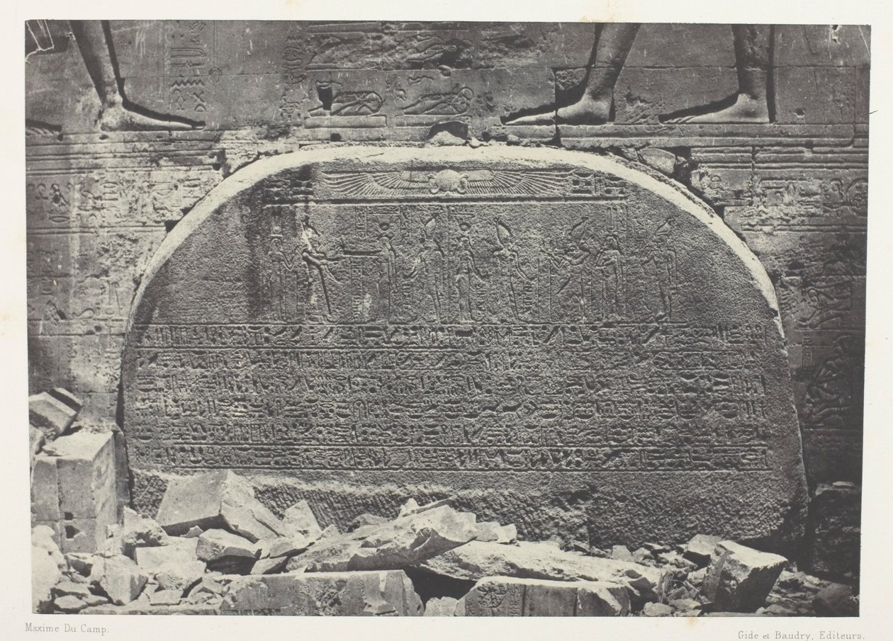 Grande tempio di Iside a Philoe, Proscynema (atto di adorazione); Nubia, lastra 75 dall