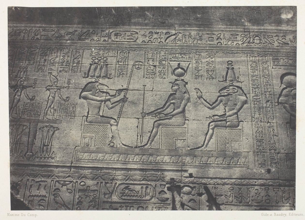 Grande Tempio di Denderah (Teutyres), Sculture della facciata posteriore; Alto Egitto, lastra 19 dall