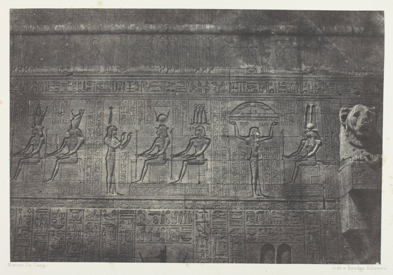 Grande Tempio di Denderah (Teutyres), Sculture della facciata posteriore; Alto Egitto, lastra 20 dall