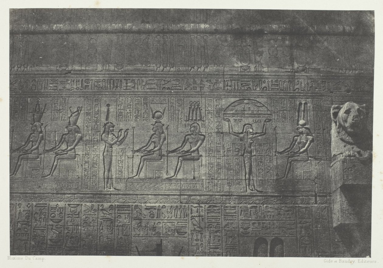 Grande Tempio di Denderah (Teutyres), Sculture della facciata posteriore; Alto Egitto, lastra 20 dall