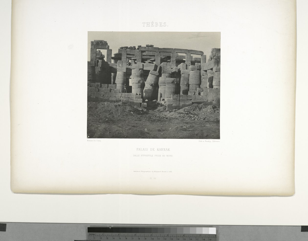 Grande sala ipostila, Palazzo di Karnak, Tebe da Maxime Du Camp