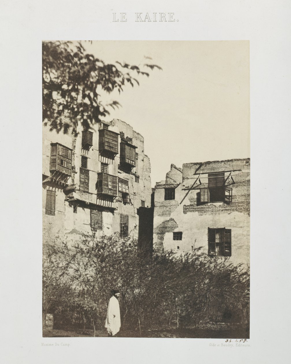 Casa e giardino nel quartiere francese, Egitto, 1850 da Maxime Du Camp