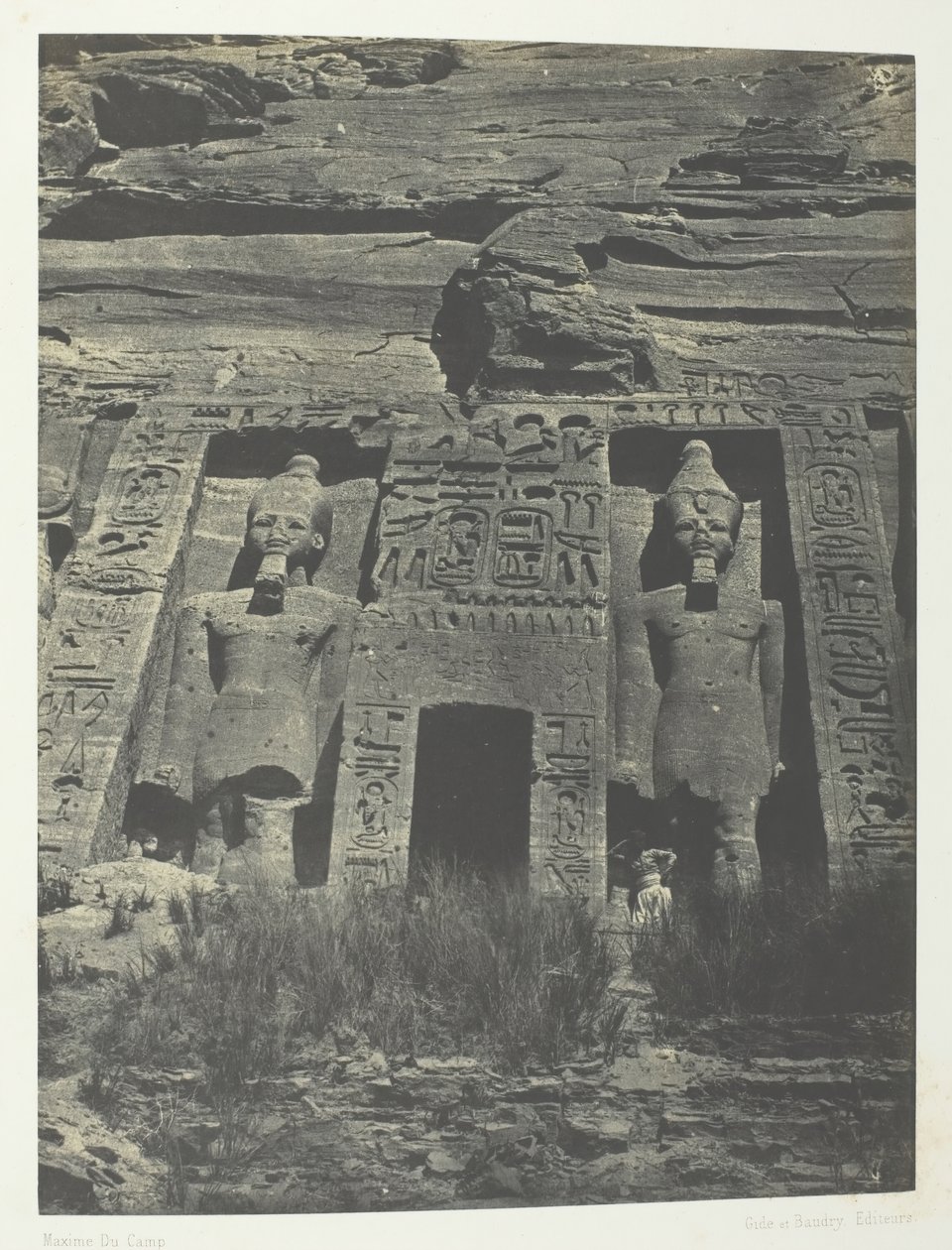 Ibsamboul, Entrata del Tempio di Hathor, Nubia, 1849-51, stampato 1852 da Maxime Du Camp