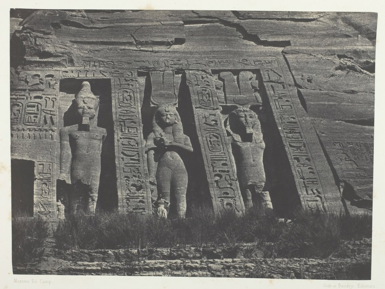 Ibsamboul, Parte Settentrionale del Tempio di Hathor, Nubia, 1849-1851 da Maxime Du Camp