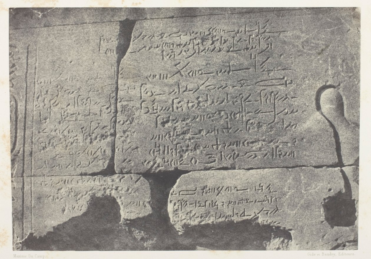 Iscrizione demotica, Grande Tempio di Iside a Philoe; Nubia, lastra 77 dall