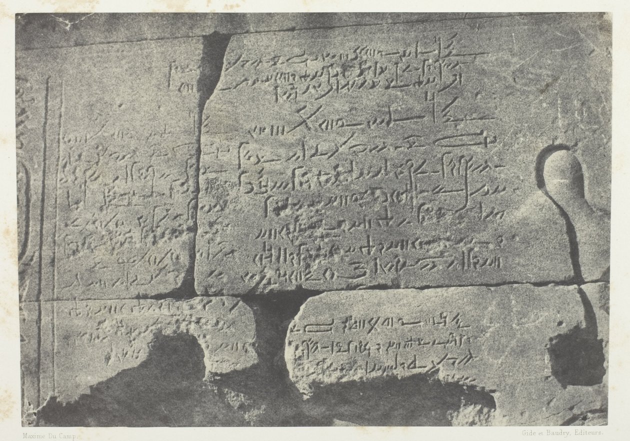 Iscrizione demotica, Grande Tempio di Iside a Philoe; Nubia, lastra 77 dall