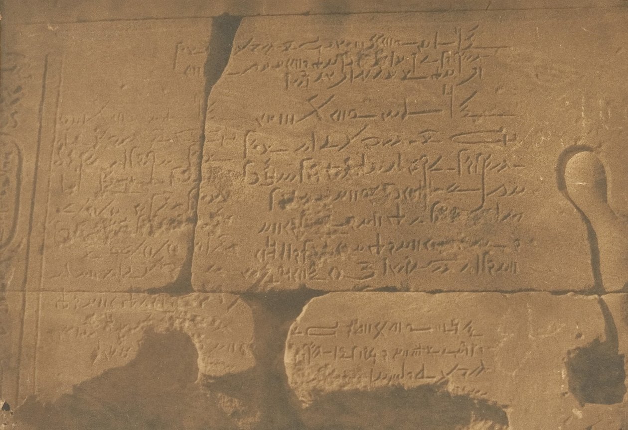 Iscrizione Demotica, secondo Pilone del Tempio di Iside, a Philae, 15 aprile 1850 da Maxime Du Camp