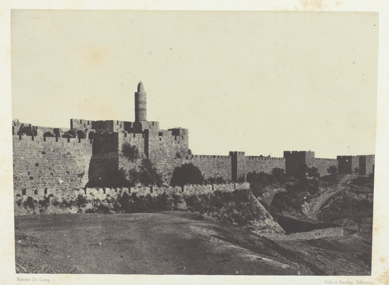 Gerusalemme, Mura occidentali; Palestina da Maxime Du Camp
