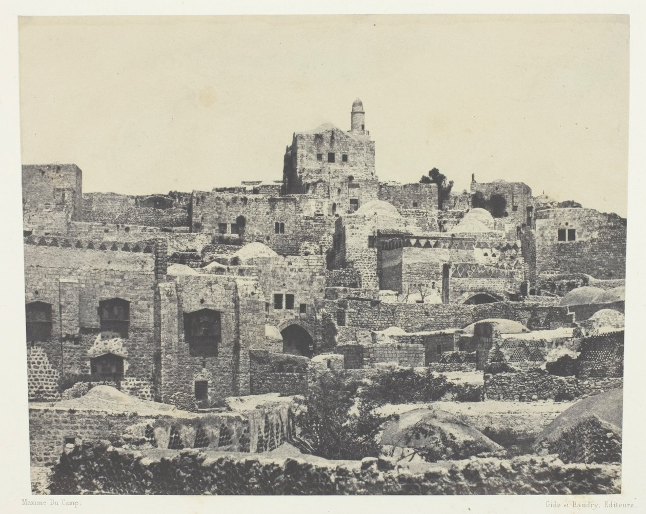 Gerusalemme, quartiere occidentale; Palestina da Maxime Du Camp