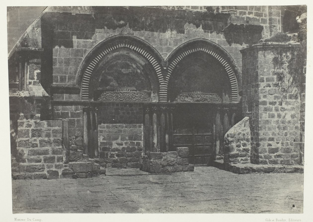 Gerusalemme, arcate inferiori della chiesa del Santo Sepolcro; Palestina da Maxime Du Camp