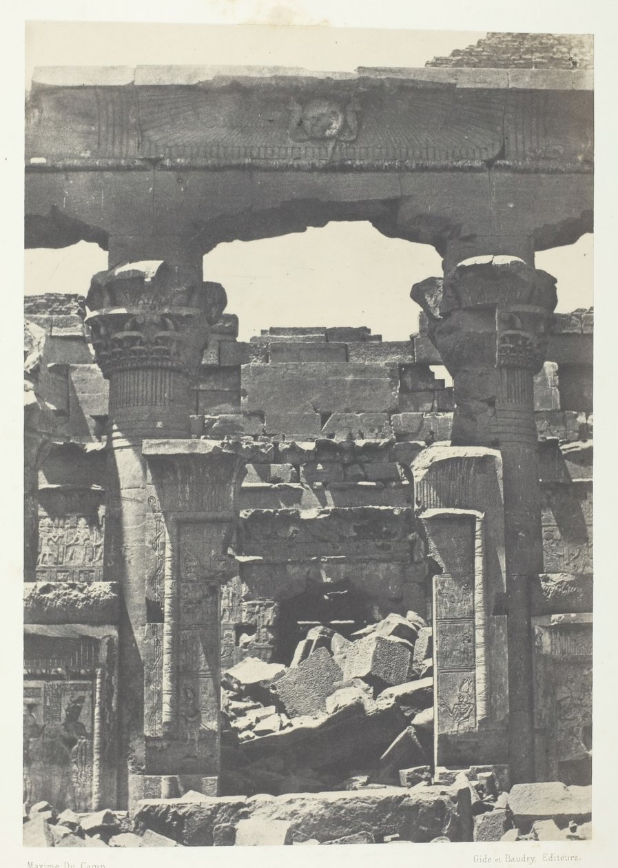Kalabscheh, Porta del Pronao, Nubia, 1849-51, stampato 1852 da Maxime Du Camp