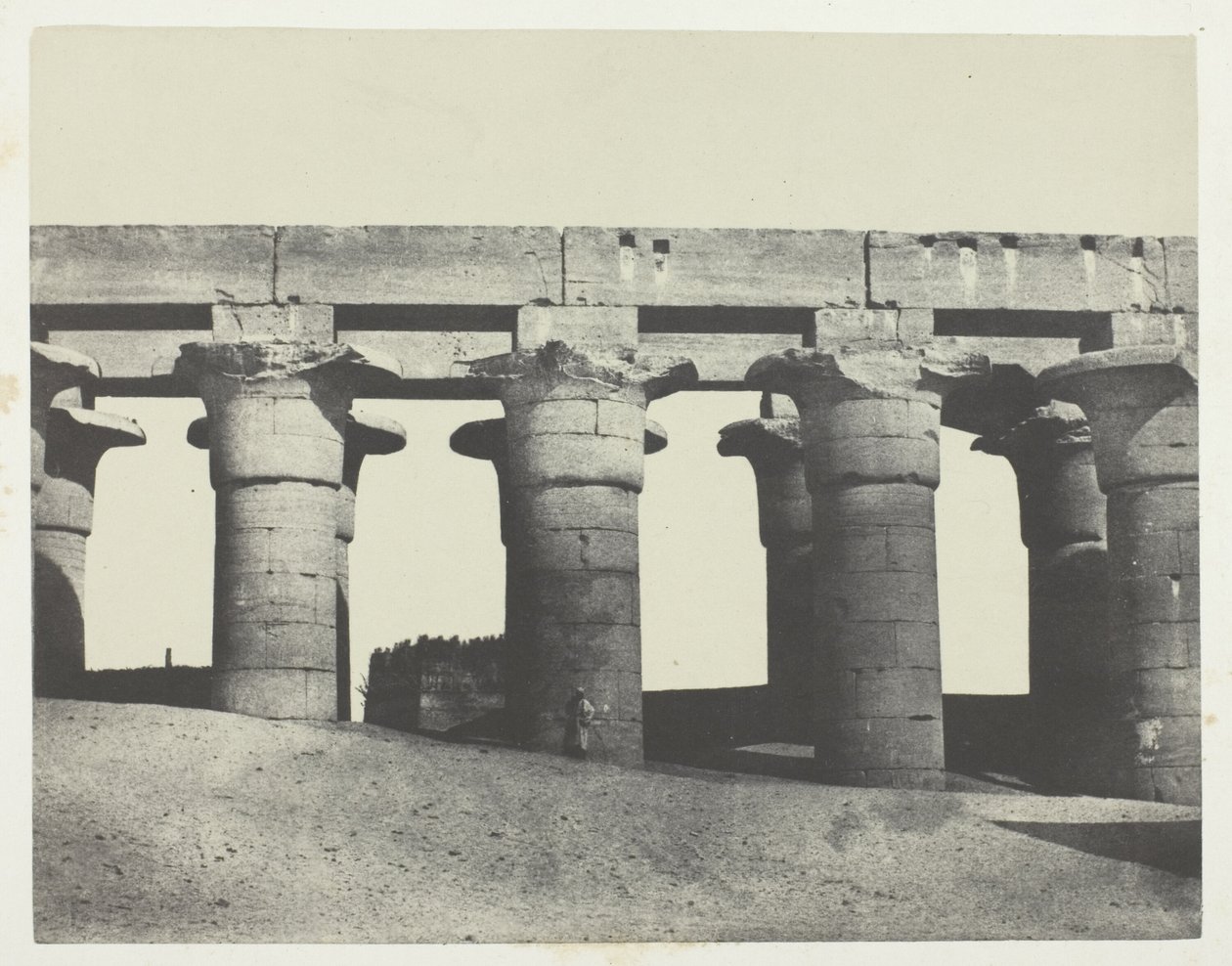 Luxor, Grande Colonnato del Palazzo; Tebe da Maxime Du Camp