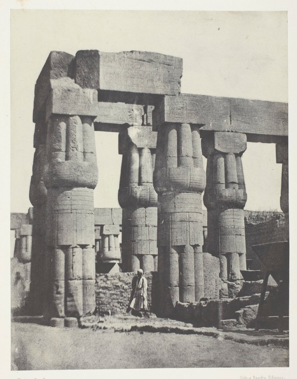 Luxor, gruppo di colonne nel palazzo; Tebe da Maxime Du Camp