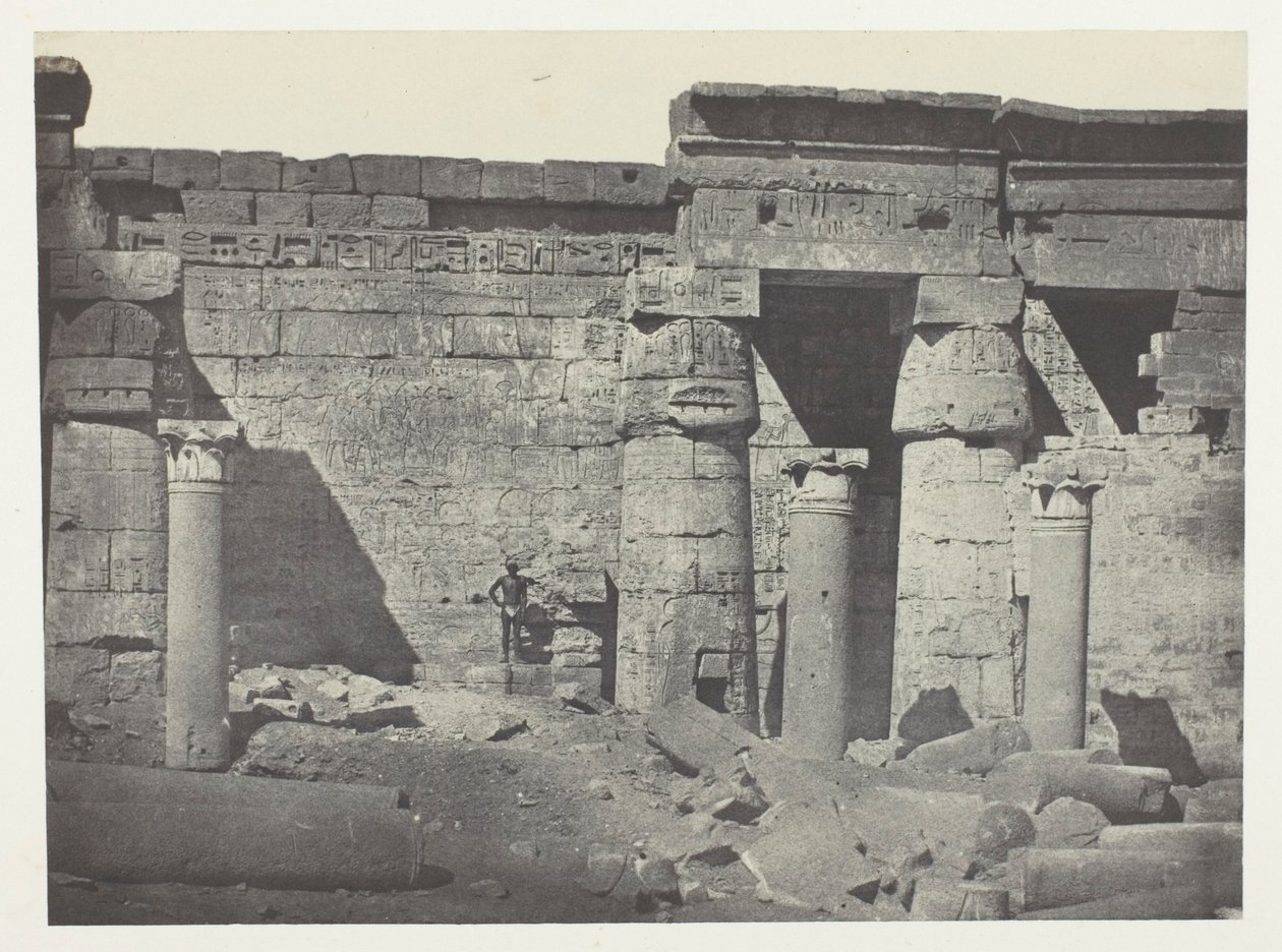 Médinet-Habou, Peristilio del Palazzo di Ramses-Méiamoun; Tebe da Maxime Du Camp