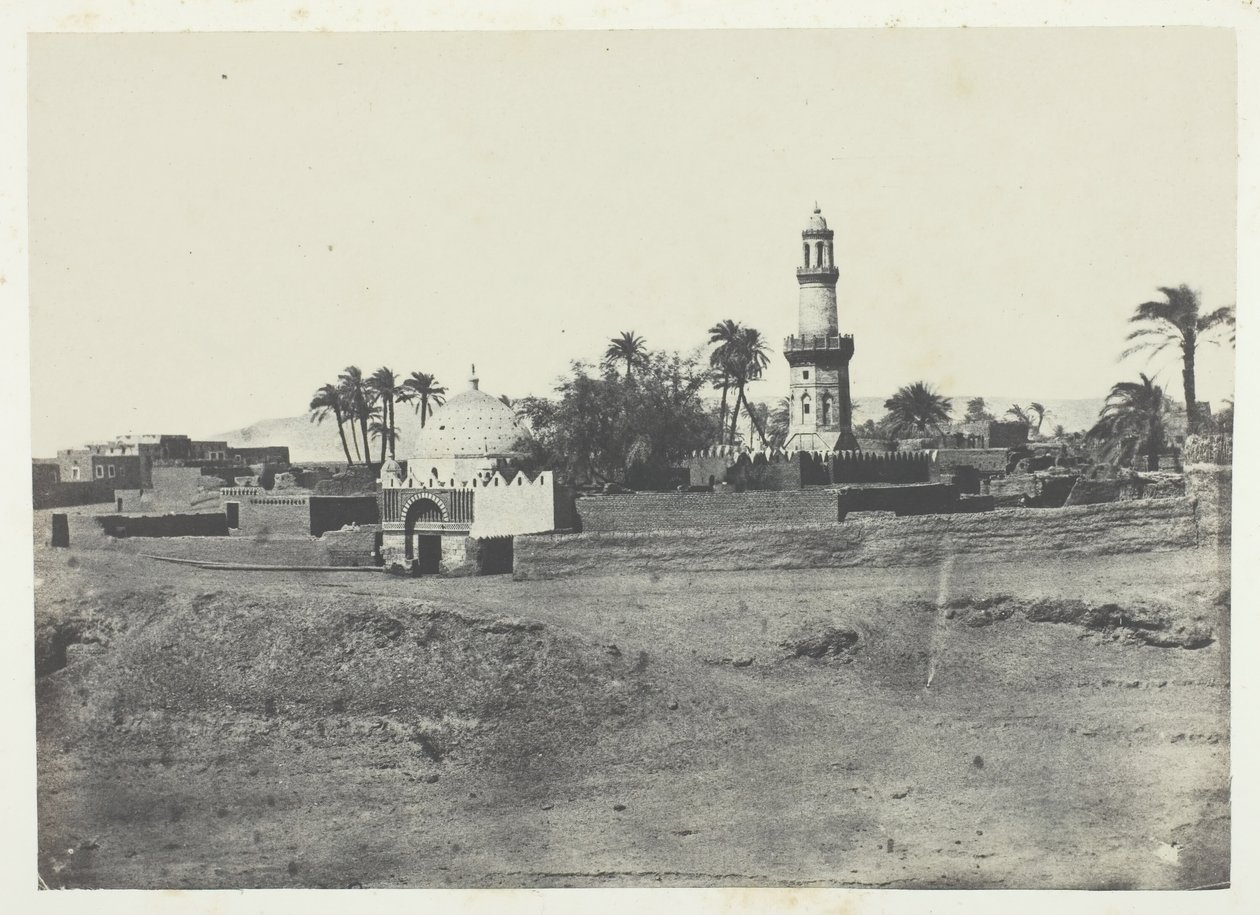 Moschea di El-Arif e tomba di Mourad-Bey, Alta-Egitto, 1849-51, stampato 1852 da Maxime Du Camp
