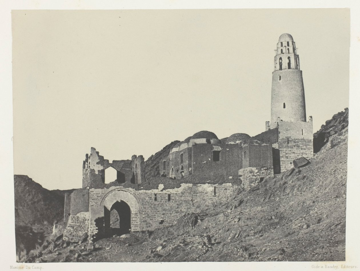 Moschea di Bellal nel Villaggio di Bab; Nubia da Maxime Du Camp