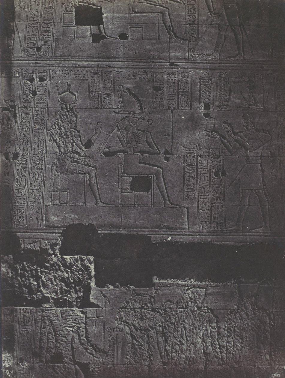 Nubia. Grande Tempio di Iside a Philoe. Muro occidentale (1850) da Maxime Du Camp