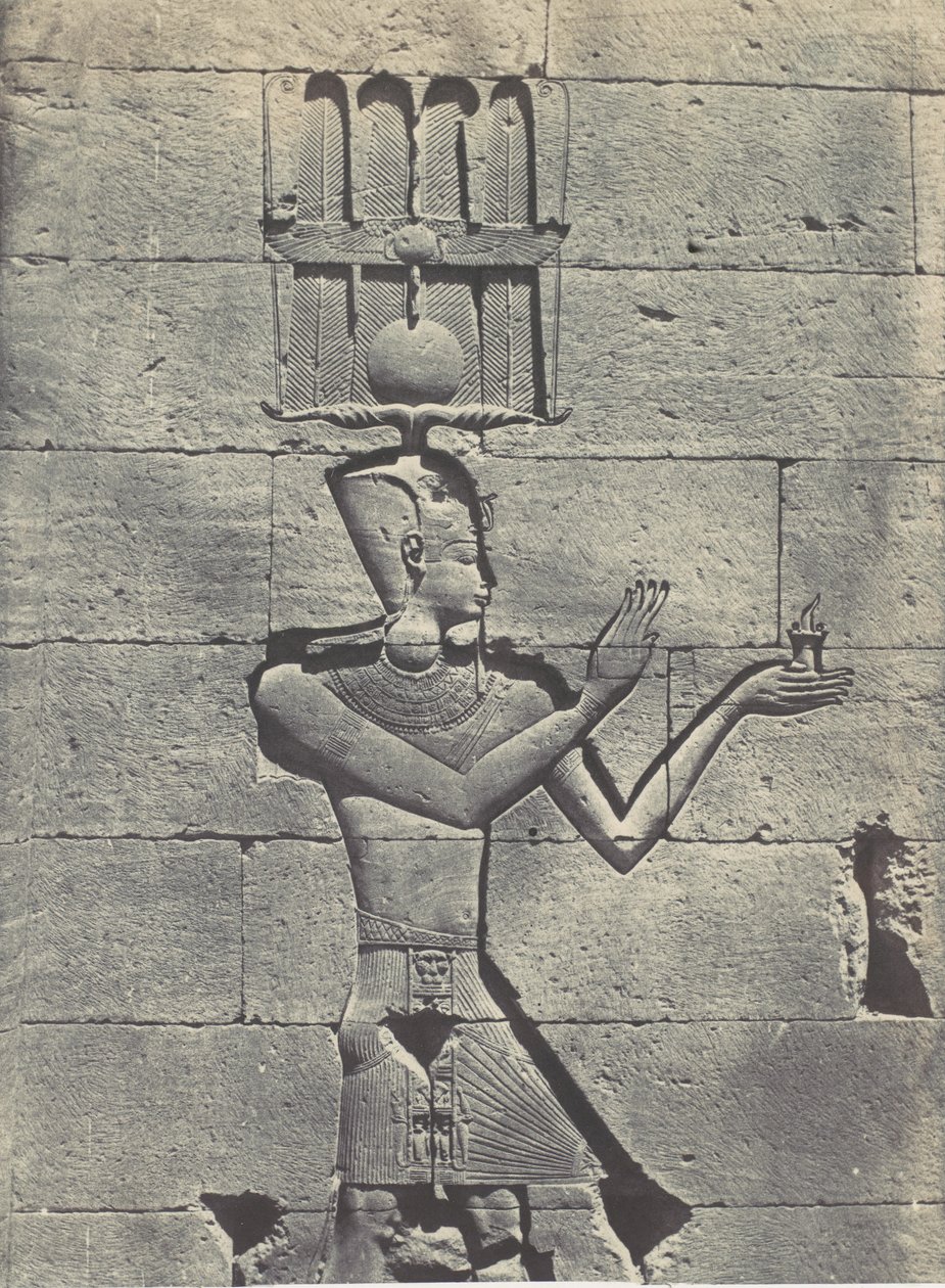 Nubie. Kalabscheh. Sculture della Facciata posteriore del Tempio da Maxime Du Camp