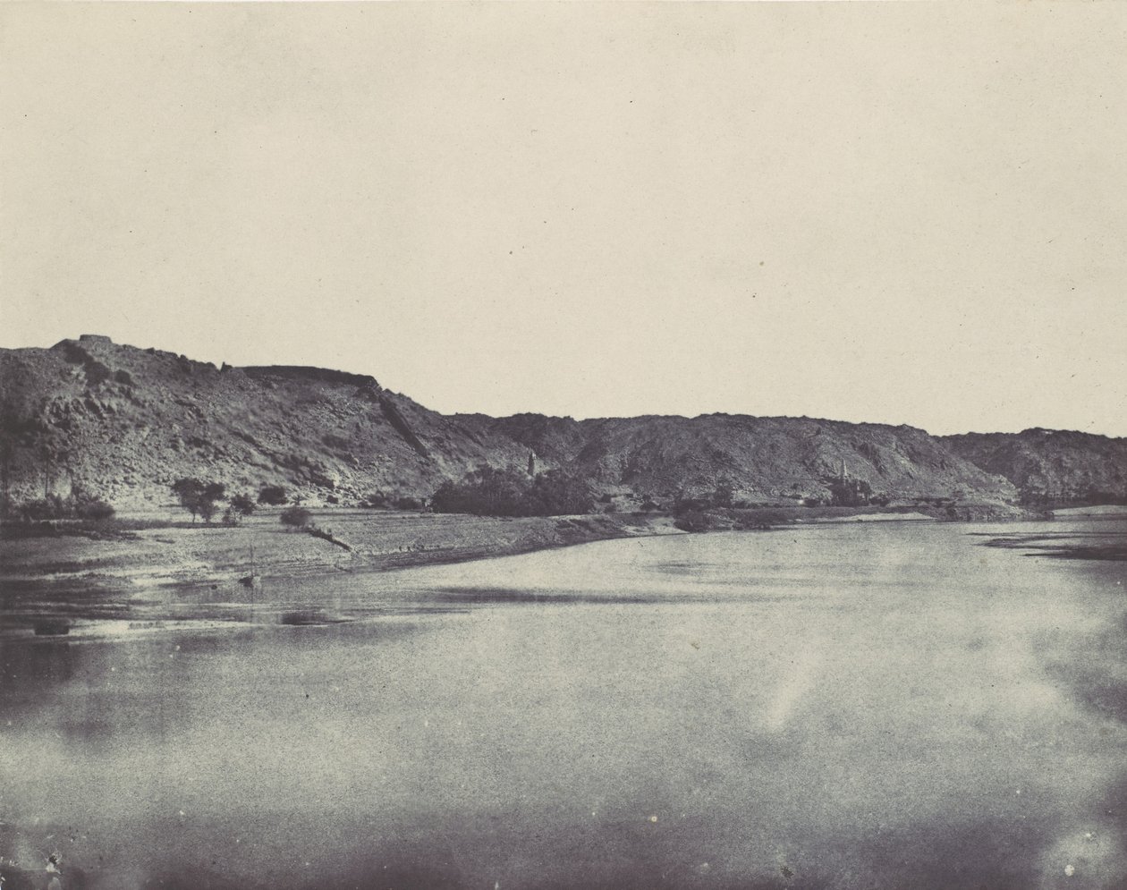 Nubie. Rive Orientale del Nilo Villaggio di Bab. Vista presa a sud di Filè, 1850 da Maxime Du Camp