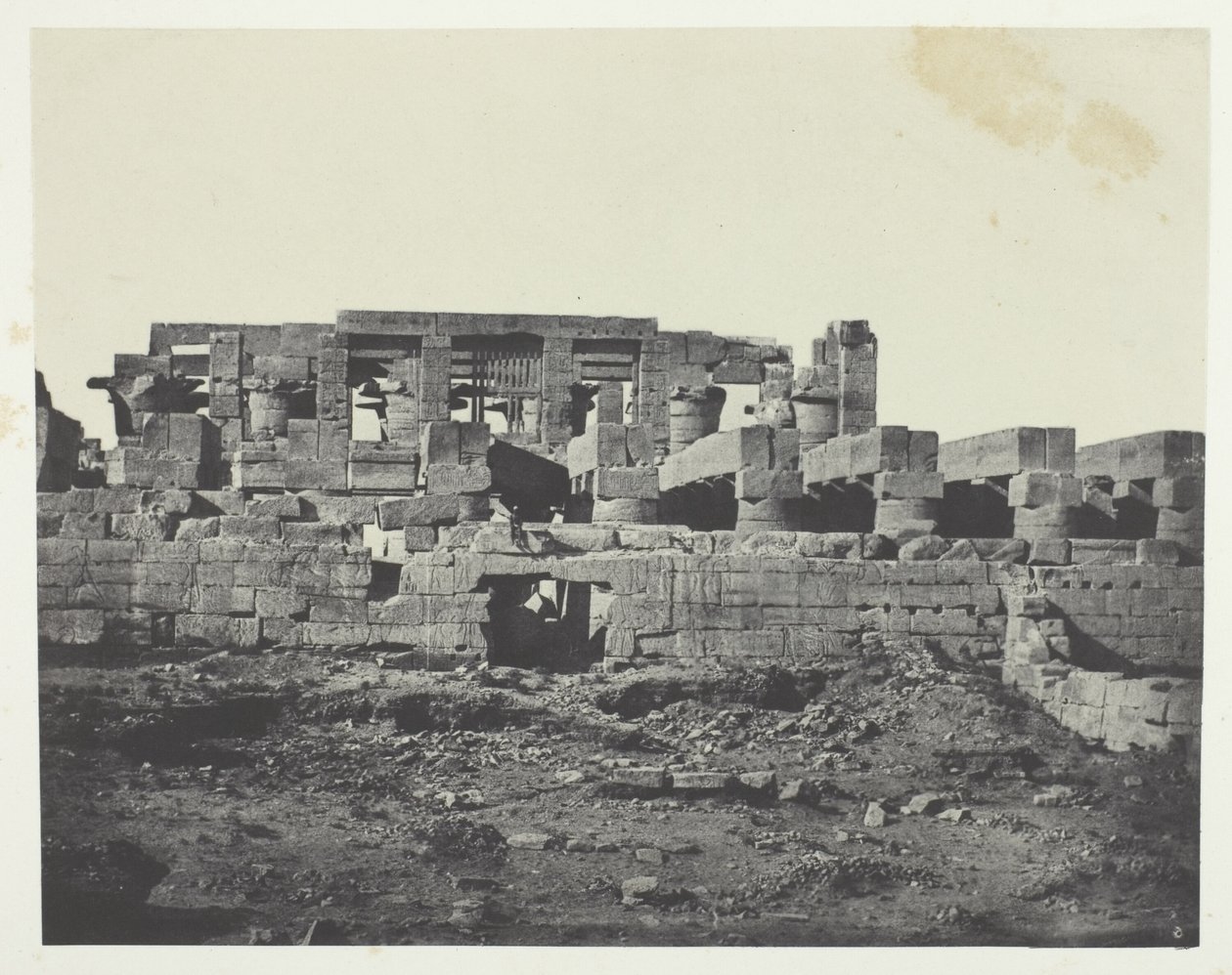 Palazzo di Karnak, Entrata Meridionale della Sala Ipostila; Tebe da Maxime Du Camp