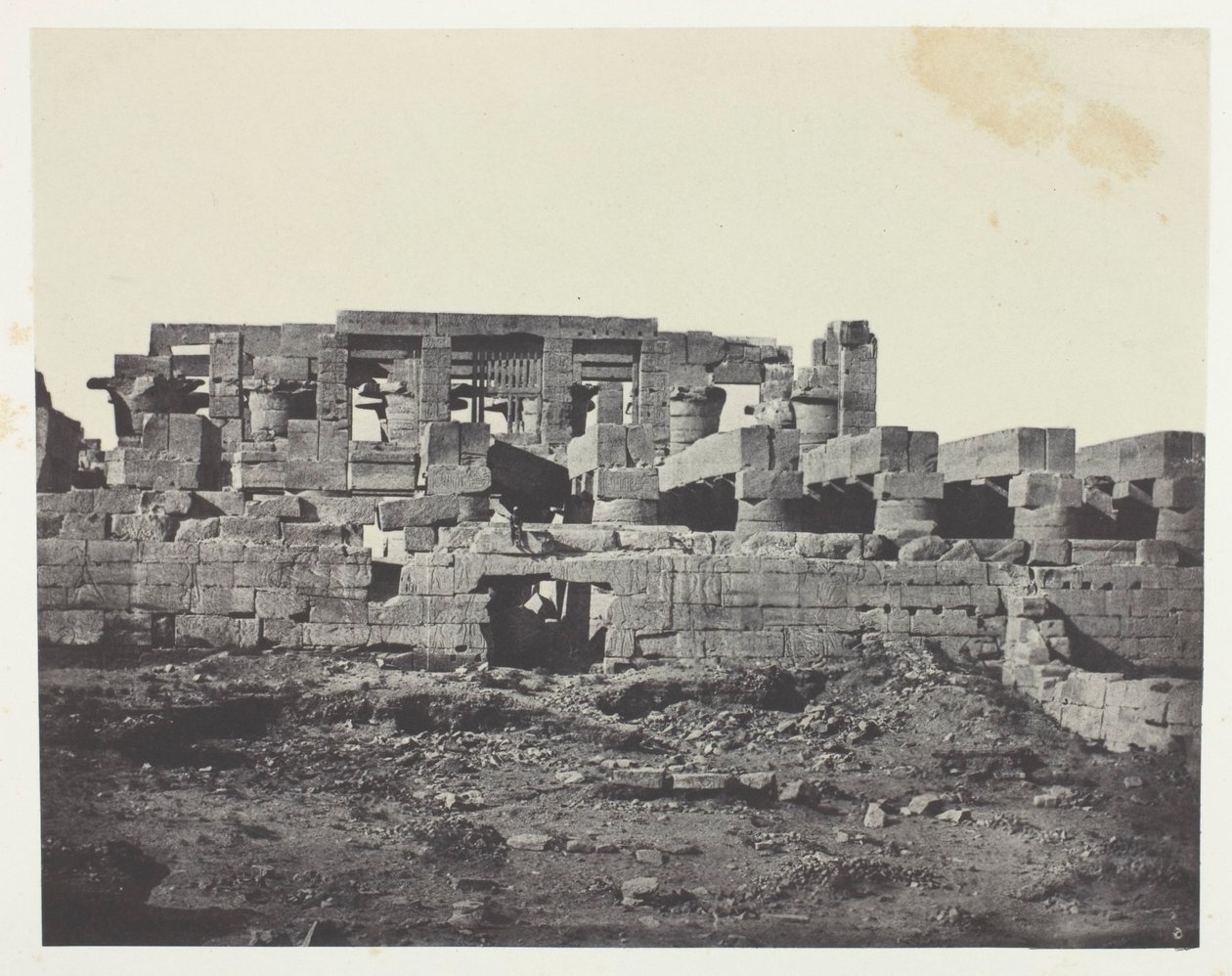 Palazzo di Karnak, Entrata Meridionale della Sala Ipostila; Tebe da Maxime Du Camp