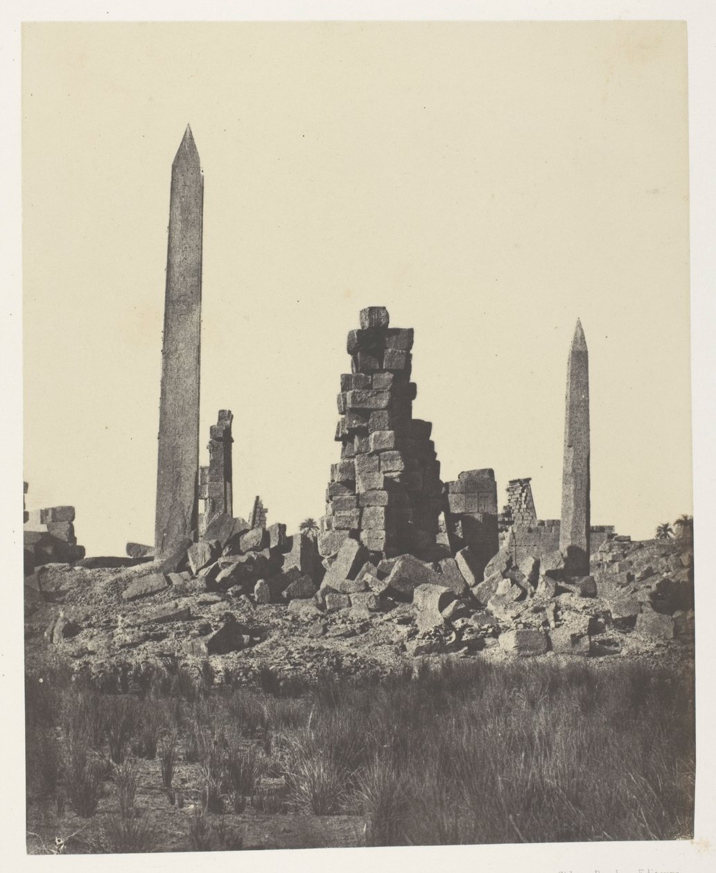 Palazzo di Karnak, Gli Obelischi; Tebe da Maxime Du Camp