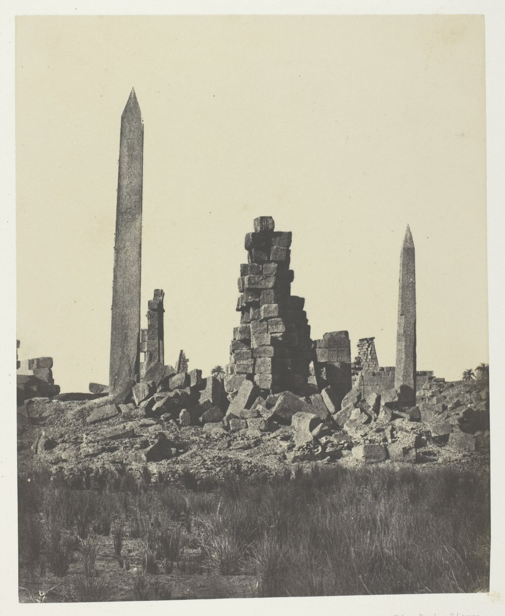 Palazzo di Karnak, Gli Obelischi; Tebe da Maxime Du Camp