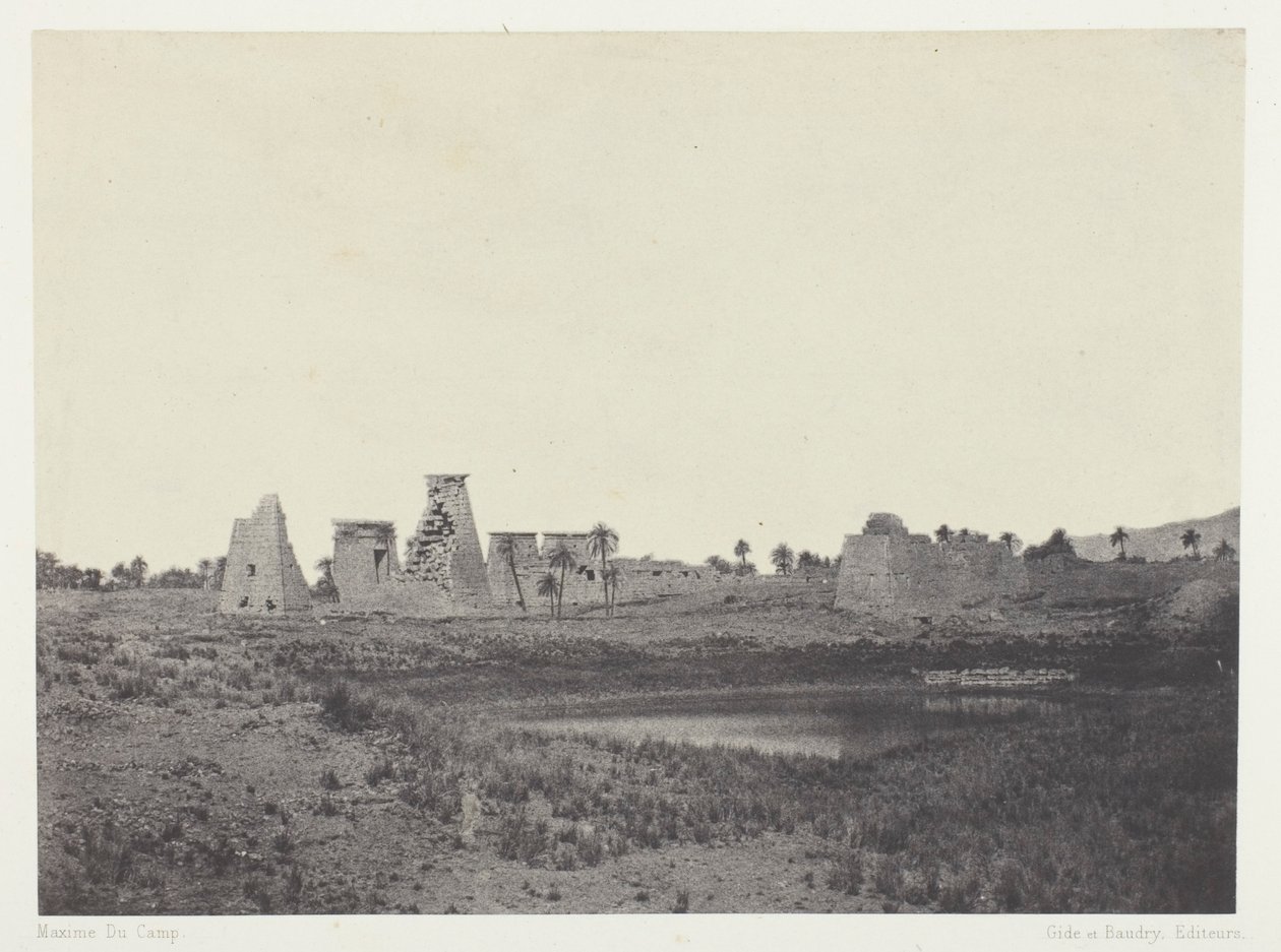 Palais de Karnak, Propilei del Sud; Tebe da Maxime Du Camp