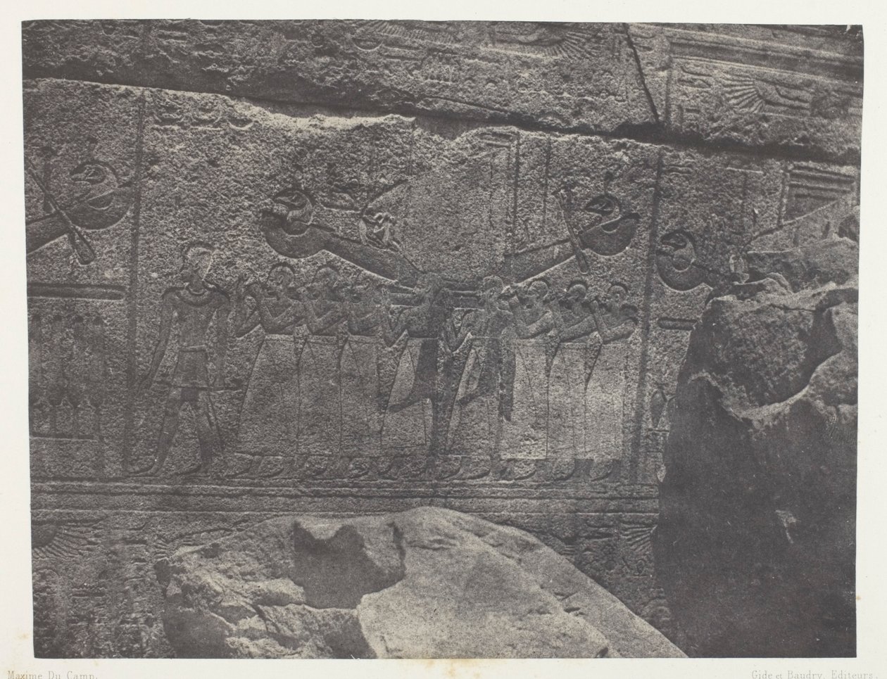 Palais de Karnak, Sculture Esterne del Santuario di Granito; Tebe da Maxime Du Camp
