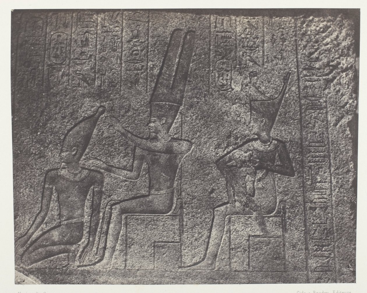 Palais de Karnak, Sculture Esterne del Santuario di Granito; Tebe da Maxime Du Camp