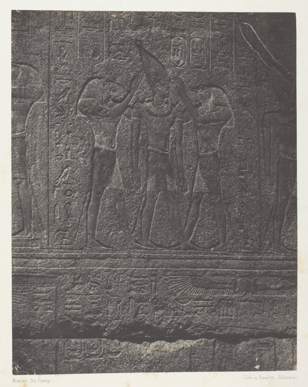 Palais de Karnak, Sculture Esterne del Santuario di Granito; Tebe da Maxime Du Camp
