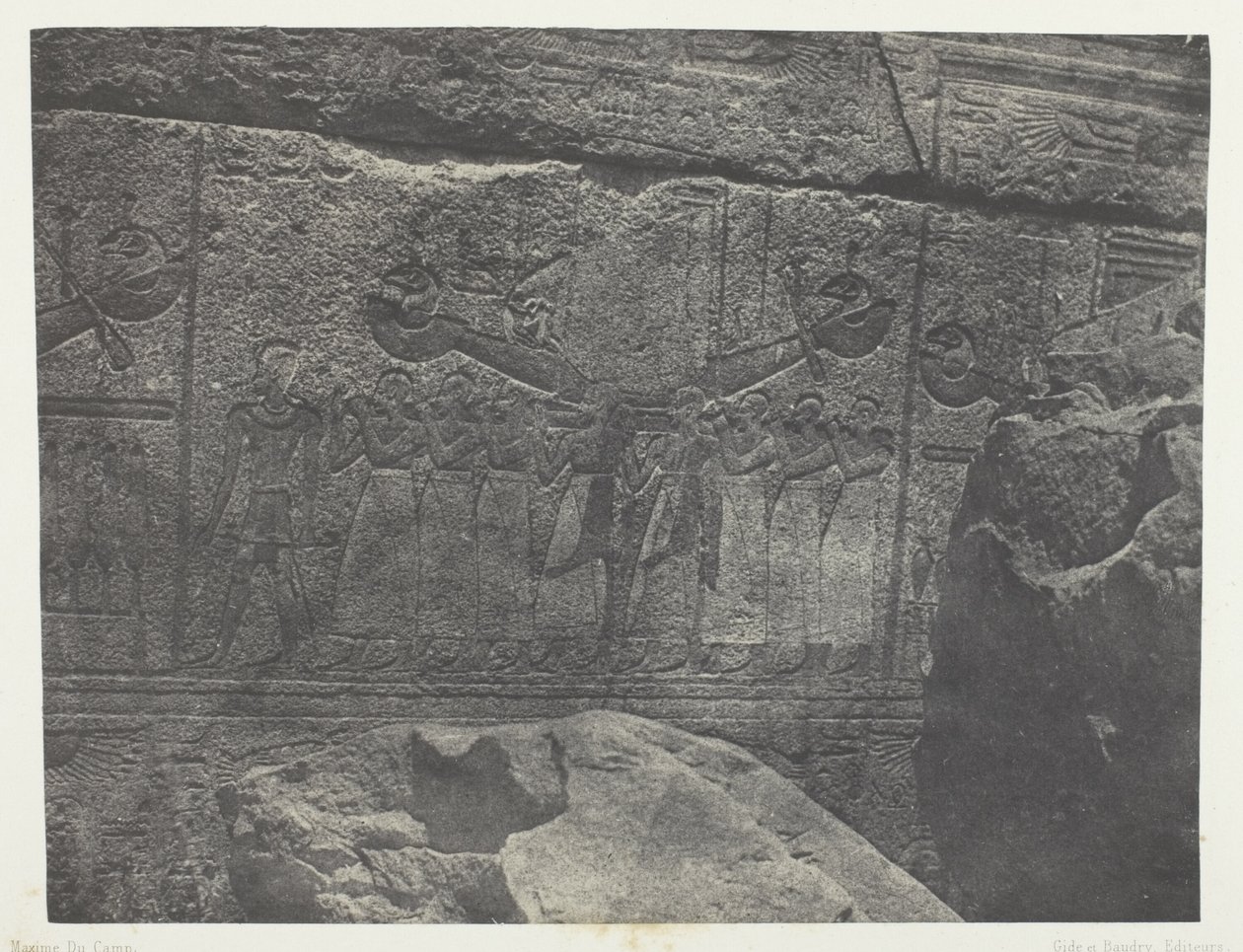 Palais de Karnak, Sculture Esterne del Santuario di Granito; Tebe da Maxime Du Camp