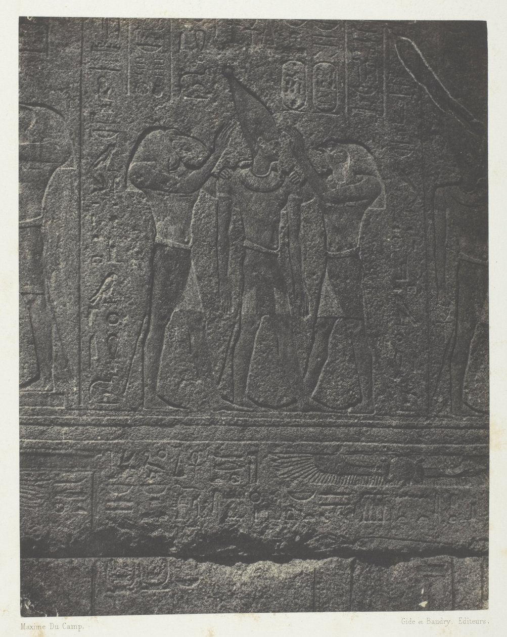 Palais de Karnak, Sculture Esterne del Santuario di Granito; Tebe da Maxime Du Camp