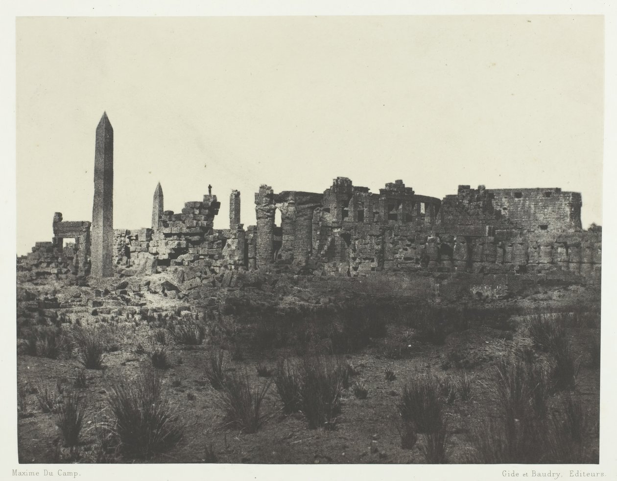 Palais de Karnak, Vue Générale des Ruines, Prise au Nord, Thèbes da Maxime Du Camp