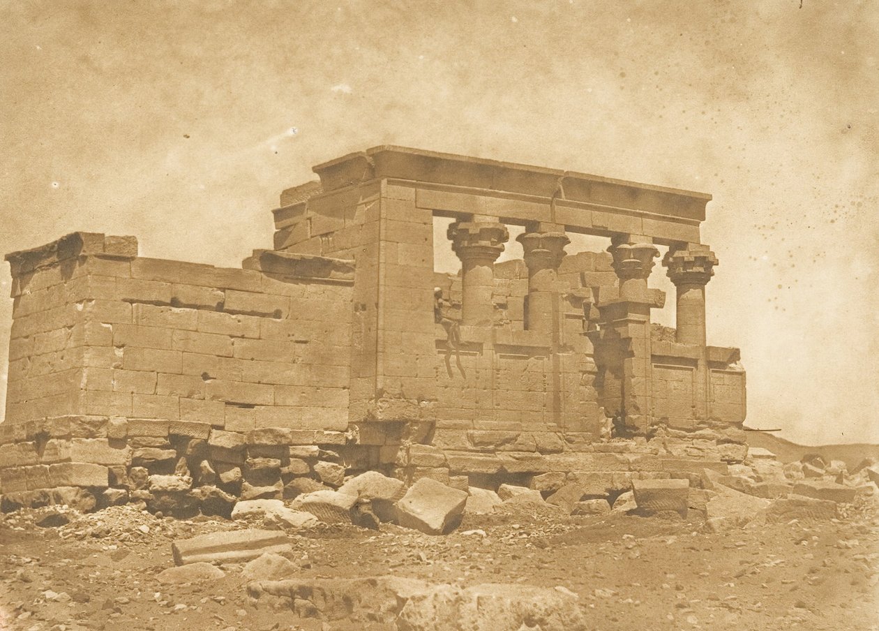 Pronao del Tempio di Déboude Parembole, 10 aprile 1850 da Maxime Du Camp