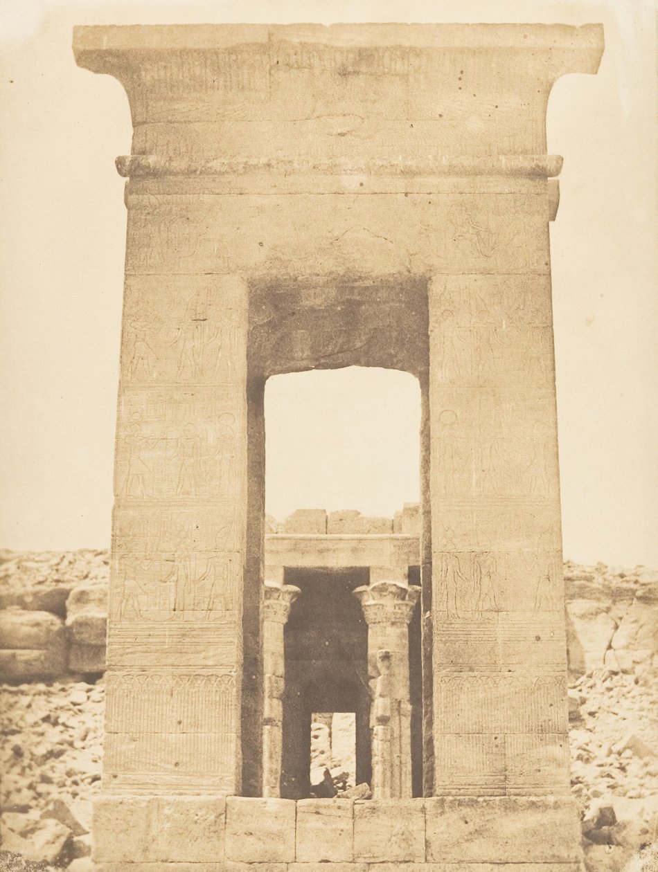 Propylon del Tempio di Dandour Tropico del Cancro, aprile 1850 da Maxime Du Camp