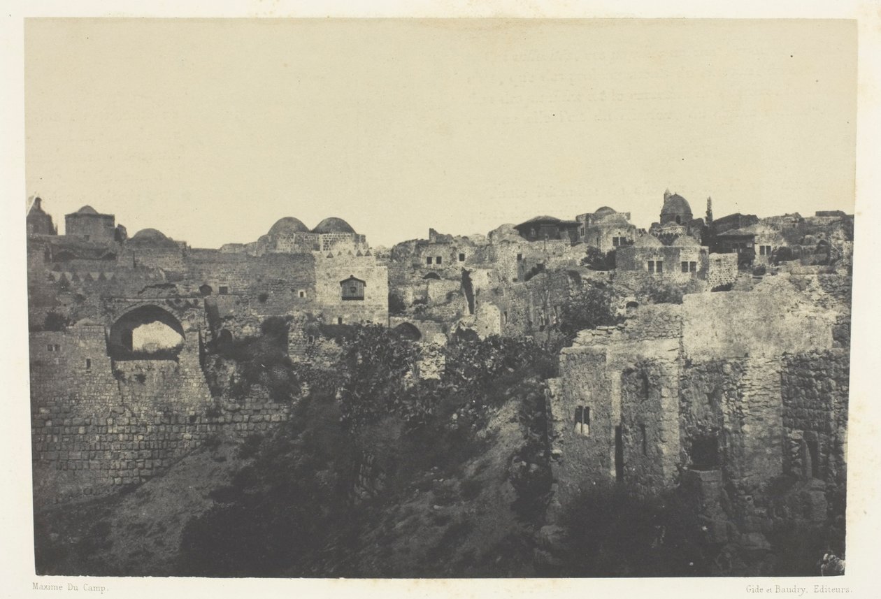 Quartiere occidentale, Gerusalemme; Palestina da Maxime Du Camp