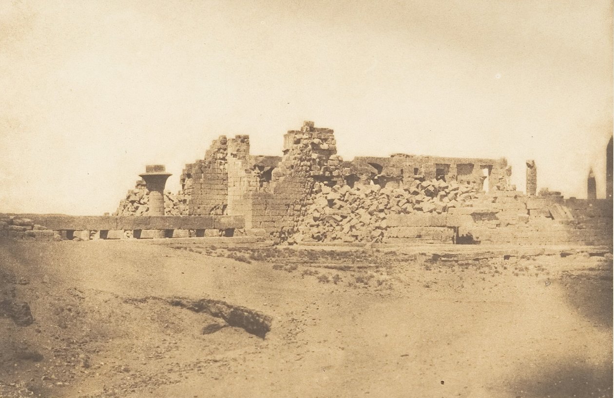 Rovine della Sala Ipostila del Palazzo di Karnak - Vista presa da Sud-Ovest, 1849-50 da Maxime Du Camp