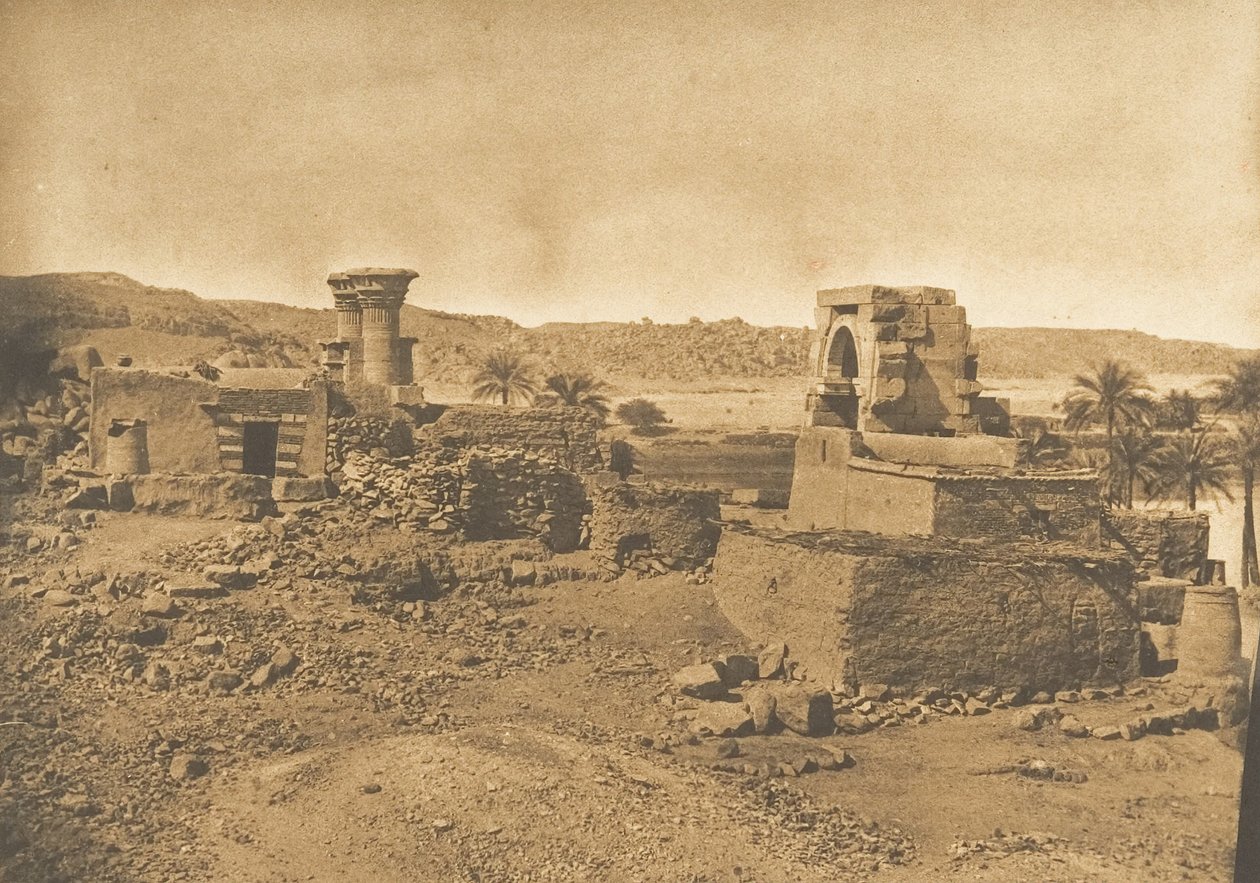 Rovine e Villaggio di Begueh, piccola isola a ovest di Philae da Maxime Du Camp
