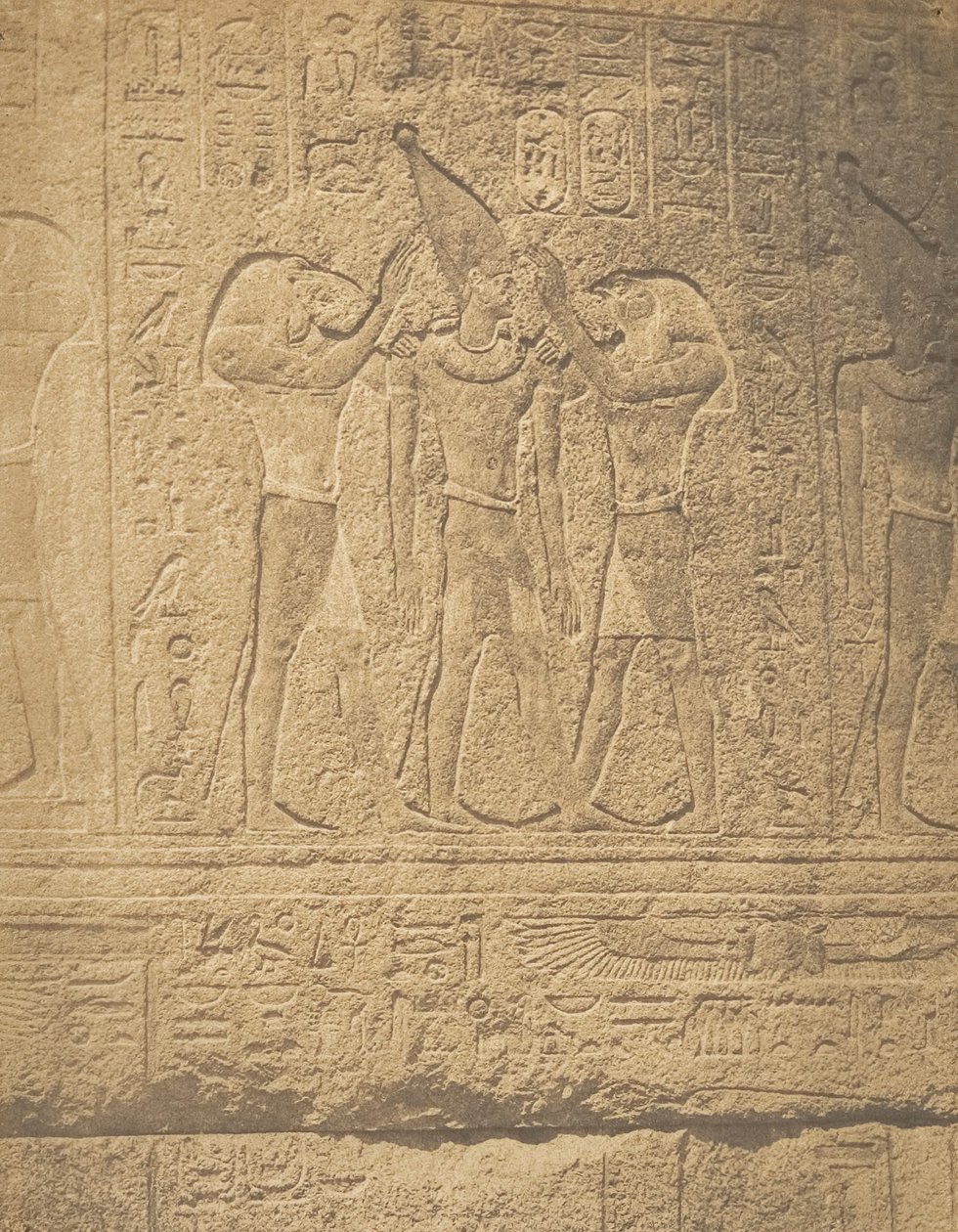 Sculture Esterne del Santuario di Granito del Palazzo di Karnak Sacro di Philippe-Ar da Maxime Du Camp