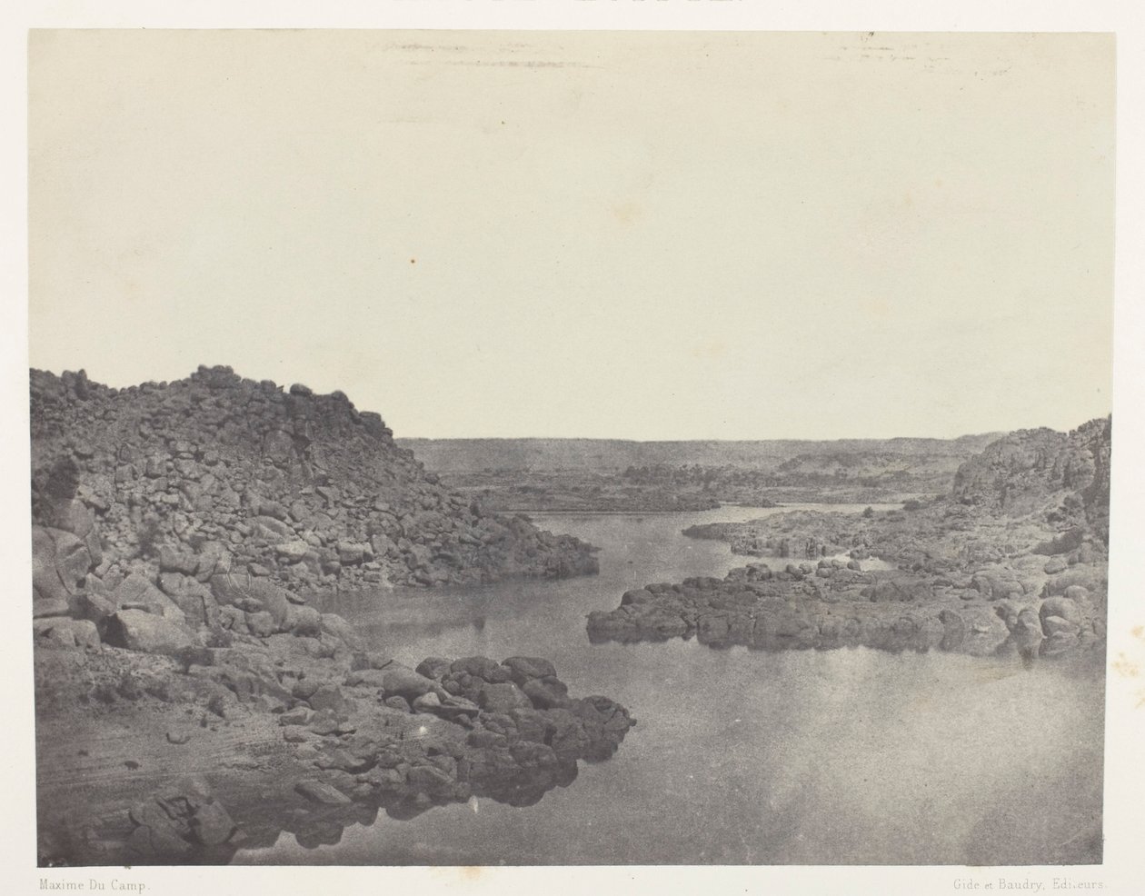 Sortie de la Première Cataracte, Haute-Egypte da Maxime Du Camp