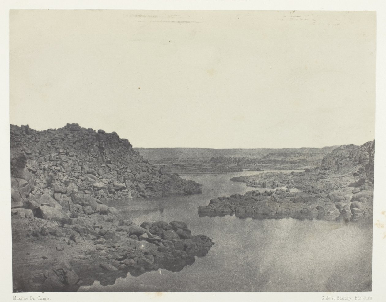 Sortie de la Première Cataracte, Haute-Egypte da Maxime Du Camp