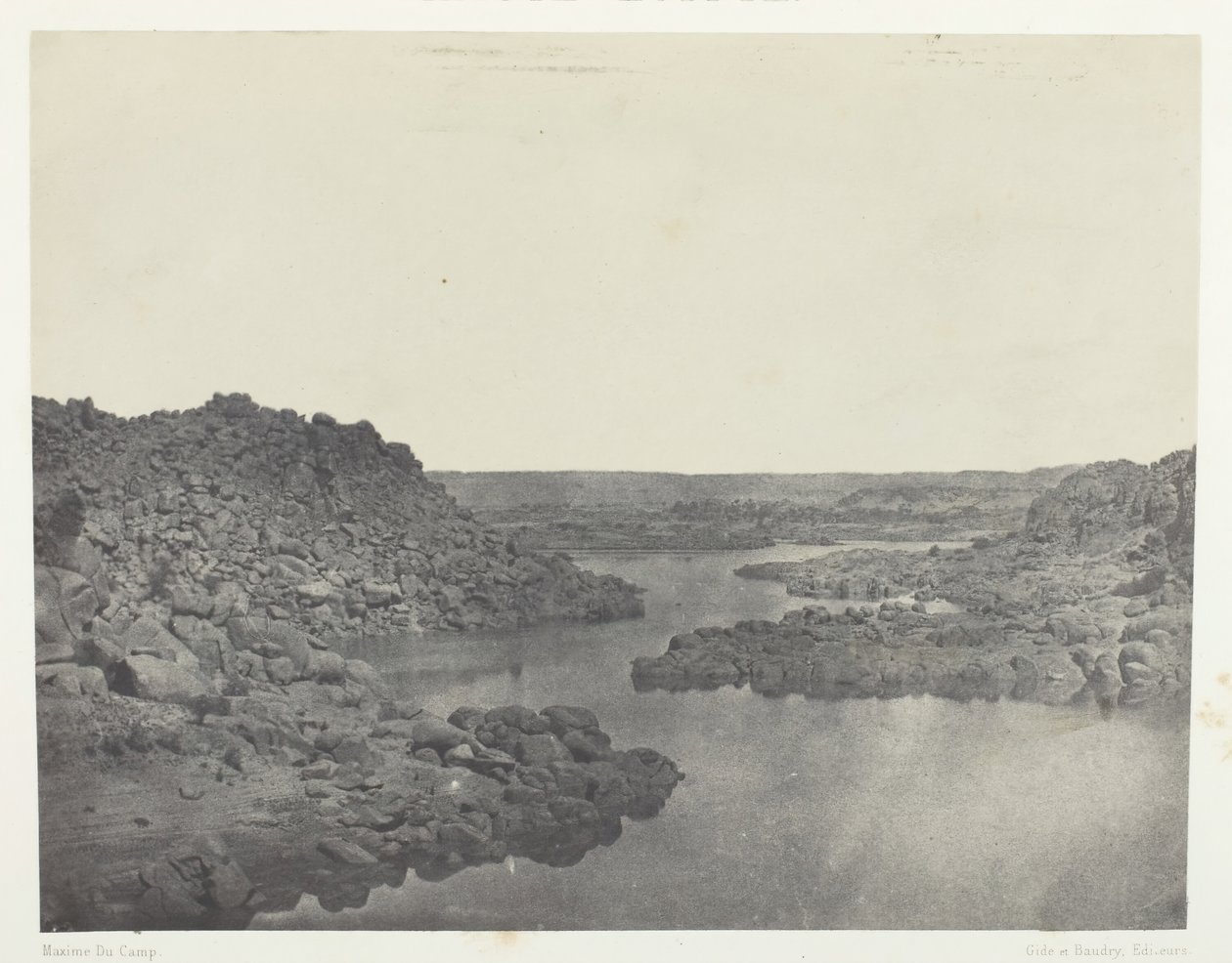 Sortie de la Première Cataracte, Haute-Egypte, 1849-51, stampato 1852 da Maxime Du Camp