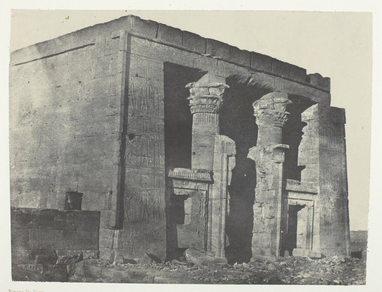 Tempio di Dakkeh, Naos, Nubia, 1849-51, stampato 1852 da Maxime Du Camp