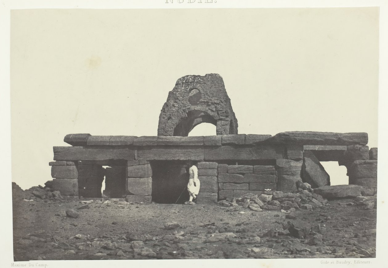 Tempio di Amada, Nubia, 1849-51, stampato 1852 da Maxime Du Camp