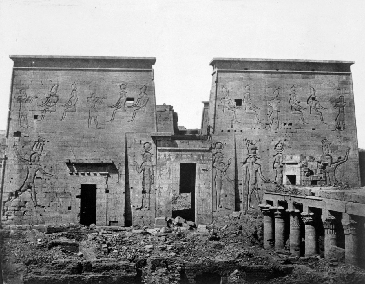 Tempio di Philae, Nubia, Egitto, 1852 da Maxime Du Camp