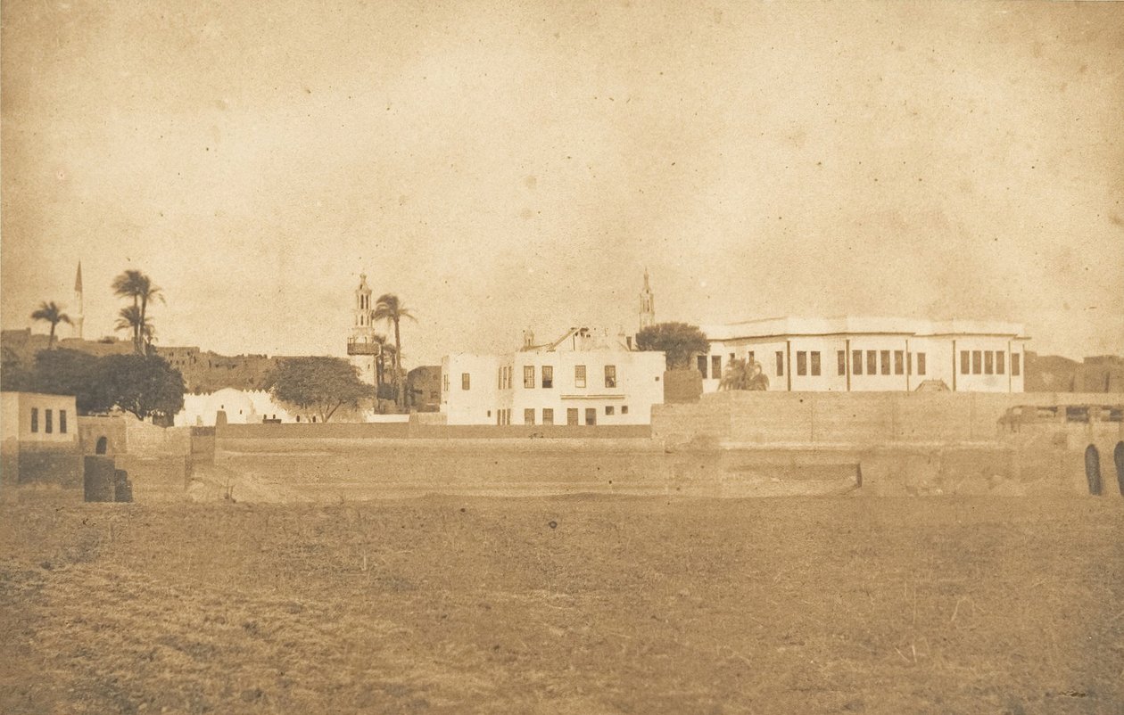 Veduta di Syout - Palazzo del Pascià, 1850 da Maxime Du Camp